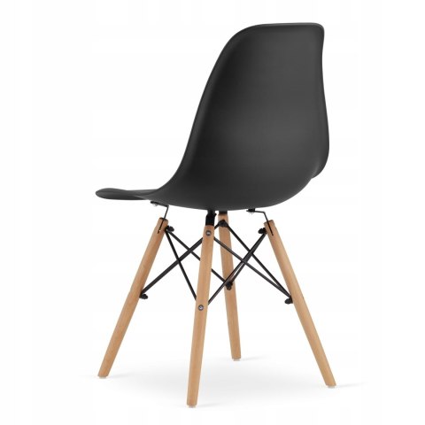 Zestaw stół prostokątny ADRIA 120x80cm czarny + 6 krzeseł OSAKA czarne