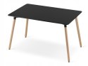 Zestaw stół prostokątny ADRIA 120x80cm czarny + 6 krzeseł OSAKA czarne