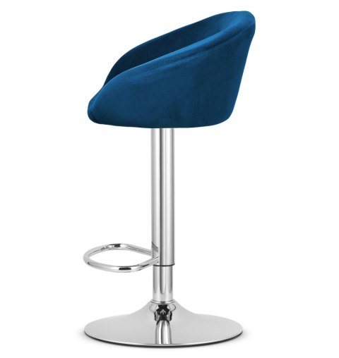 Hoker EAST - aksamit granatowy / baza chrom