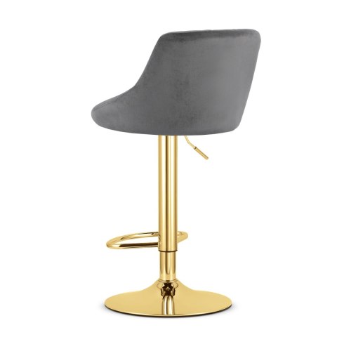 Hoker KAST - aksamit szary / baza złota x 2