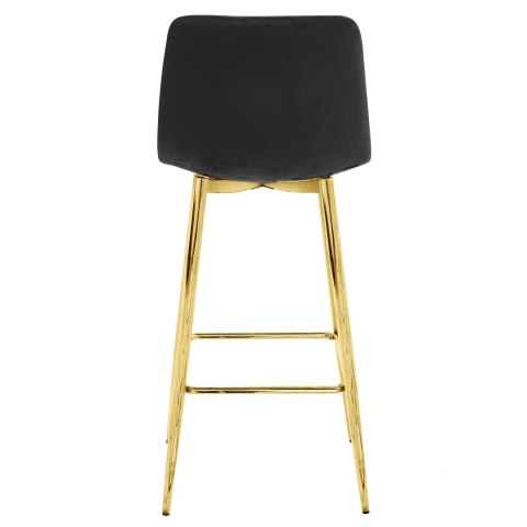 Hoker NADO - aksamit czarny / nogi ZŁOTE x 3