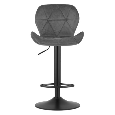 Hoker WEST - aksamit szary / baza czarna x 2