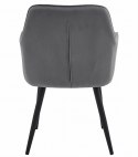 Krzesło JORK - ciemny szary aksamit / nogi czarne x 1