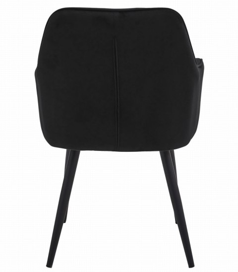 Krzesło JORK - czarny aksamit / nogi czarne x 2
