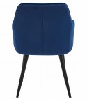 Krzesło JORK - granat aksamit / nogi czarne x 2