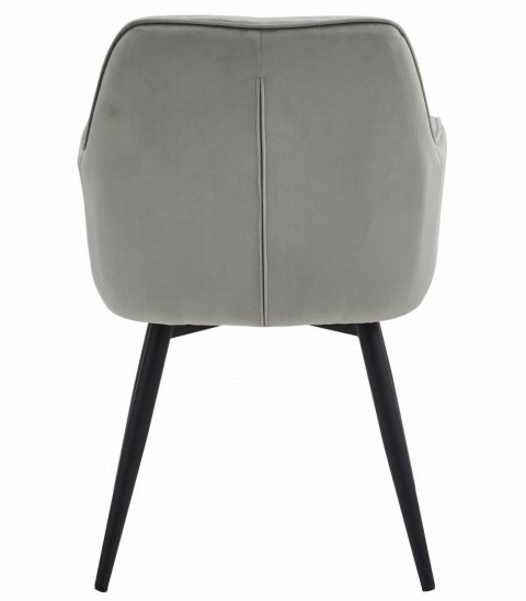 Krzesło JORK360 - aksamit srebrno-szary / nogi czarne x 1