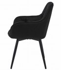 Krzesło JORK360 - czarny aksamit / nogi czarne x 1