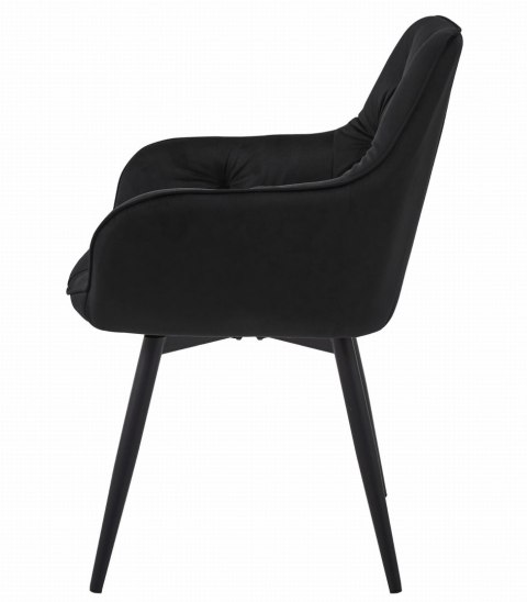 Krzesło JORK360 - czarny aksamit / nogi czarne x 2