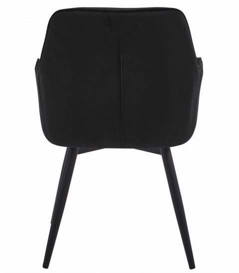 Krzesło JORK360 - czarny aksamit / nogi czarne x 2