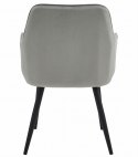 Krzesło NANA - aksamit srebrno-szary / nogi czarne x 1