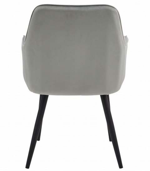 Krzesło NANA - aksamit srebrno-szary / nogi czarne x 1