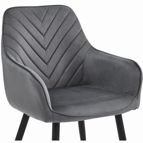 Krzesło NANA - ciemny szary aksamit / nogi czarne x 1