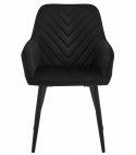 Krzesło NANA - czarny aksamit / nogi czarne x 1