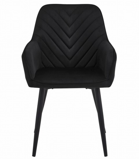 Krzesło NANA - czarny aksamit / nogi czarne x 1