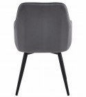Krzesło NANA360 - ciemny szary aksamit / nogi czarne x 1