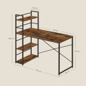 Biurko Komputerowe MAX 4.0 - rustykalne / nogi czarne