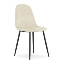 Krzesło ASTI - beż aksamit x 4