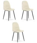 Krzesło COMO - beż aksamit x 3
