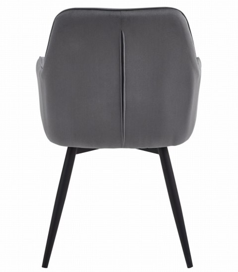 Krzesło JORK360 - ciemny szary aksamit / nogi czarne x 2
