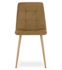 Krzesło KARA - brązowy aksamit / nogi kolor drewna x 2