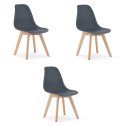 Krzesło KITO - dark slate x 3