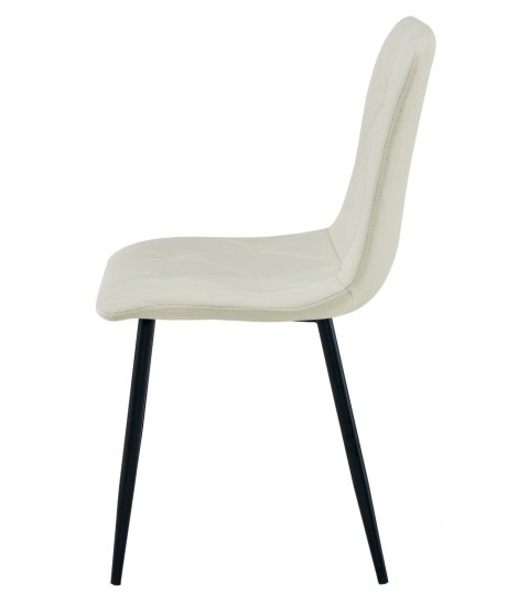 Krzesło LIBRA - beż materiał / nogi czarne x 2