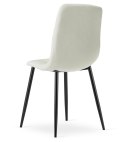 Krzesło LIBRA - beż materiał / nogi czarne x 2