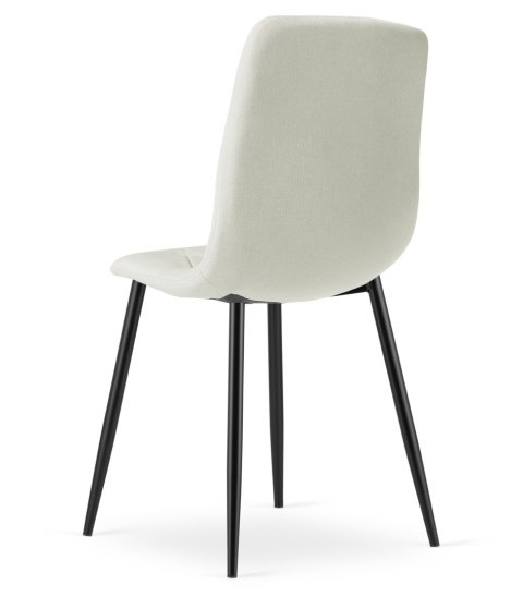 Krzesło LIBRA - beż materiał / nogi czarne x 2