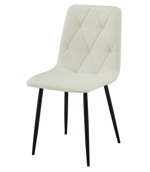 Krzesło LIBRA - beż materiał / nogi czarne x 3