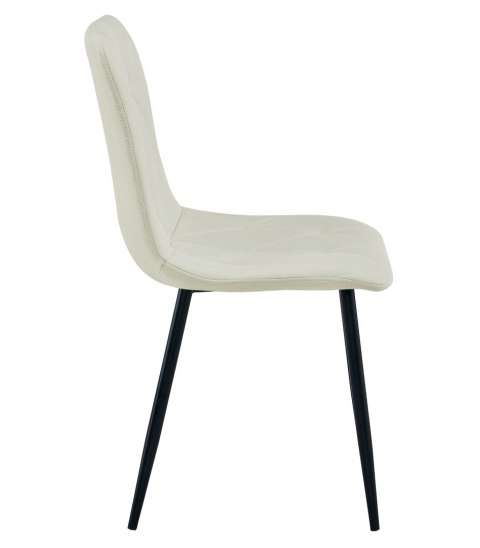 Krzesło LIBRA - beż materiał / nogi czarne x 3