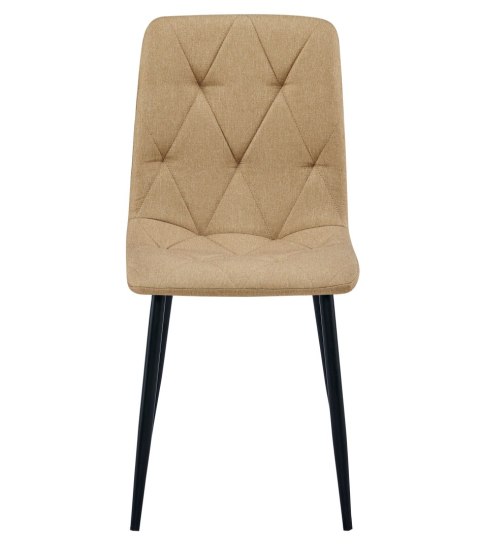 Krzesło LIBRA - brąz materiał / nogi czarne x 1