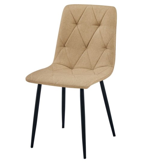 Krzesło LIBRA - brąz materiał / nogi czarne x 2