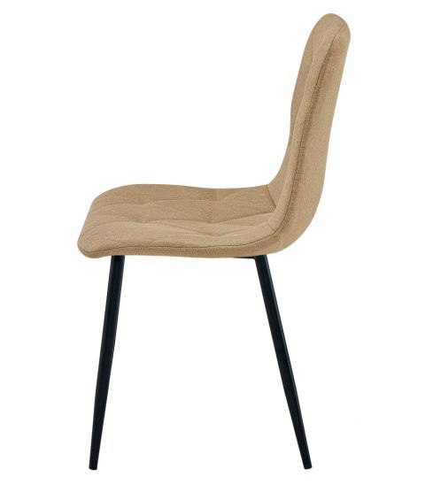 Krzesło LIBRA - brąz materiał / nogi czarne x 3