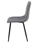 Krzesło LIBRA - ciemny szary materiał / nogi czarne x 2