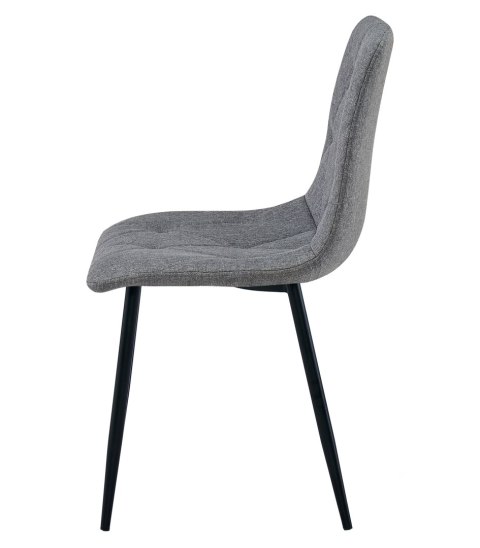 Krzesło LIBRA - ciemny szary materiał / nogi czarne x 2