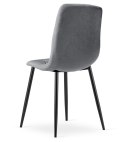 Krzesło LIBRA - ciemny szary materiał / nogi czarne x 2