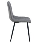 Krzesło LIBRA - ciemny szary materiał / nogi czarne x 2