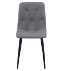 Krzesło LIBRA - ciemny szary materiał / nogi czarne x 4
