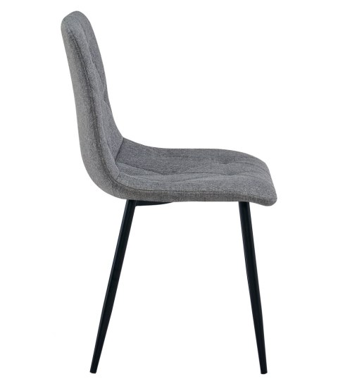 Krzesło LIBRA - ciemny szary materiał / nogi czarne x 4