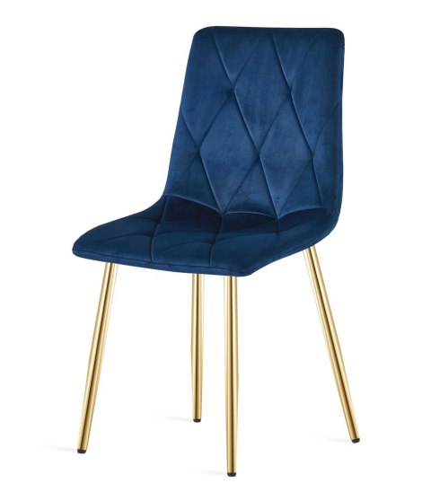 Krzesło LIBRA - granat aksamit / nogi kolor złoty x 1