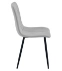 Krzesło LIBRA - jasny szary materiał / nogi czarne x 1