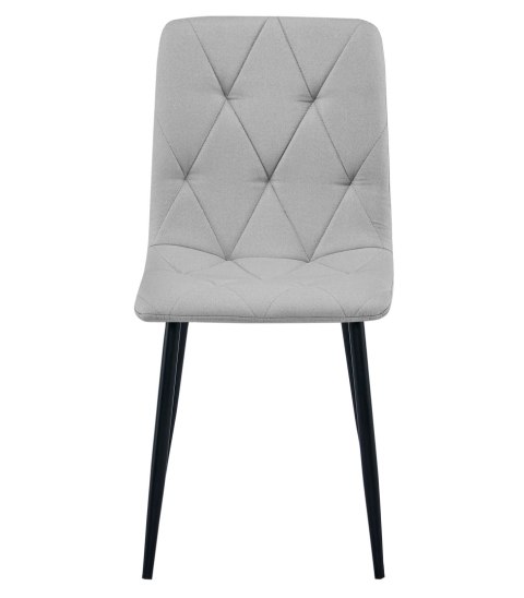 Krzesło LIBRA - jasny szary materiał / nogi czarne x 2