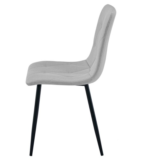 Krzesło LIBRA - jasny szary materiał / nogi czarne x 3