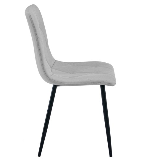 Krzesło LIBRA - jasny szary materiał / nogi czarne x 3
