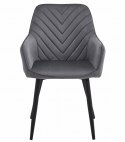 Krzesło NANA - ciemny szary aksamit / nogi czarne x 2