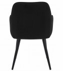 Krzesło NANA - czarny aksamit / nogi czarne x 2