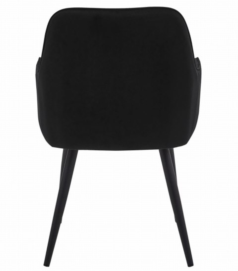 Krzesło NANA - czarny aksamit / nogi czarne x 2