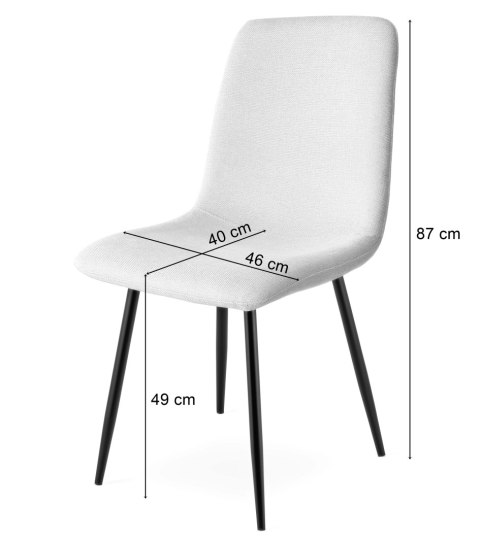 Krzesło RIFT - beż / nogi kolor czarny x 1