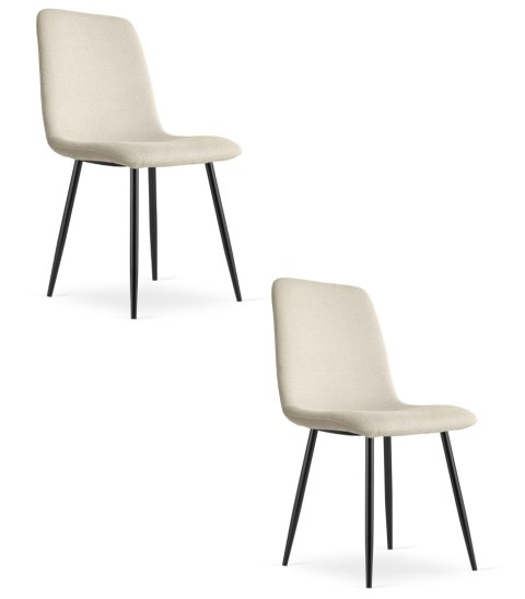 Krzesło RIFT - beż / nogi kolor czarny x 2