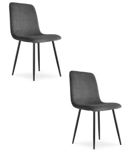 Krzesło RIFT - szary sztruks / nogi kolor czarny x 2